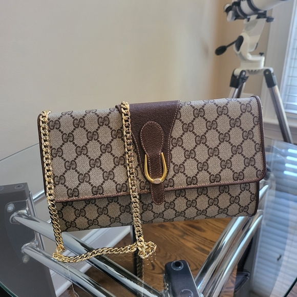 Gucci GG Monogram Coated Canvas Shoulder Bag..Authentic!! - Picture 1 of 16